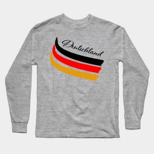 Deutschland und Flagge - German flag Long Sleeve T-Shirt